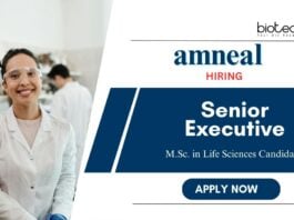 Latest Cell Biologist Jobs at Amneal | Apply Now for Senior Executive Position