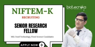 Latest Food Science Jobs at NIFTEM-K | Apply Now for Senior Research Fellow Position