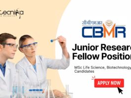 Latest Junior Research Fellow Positions at CBMR MSc Life Science Candidates Apply Now