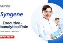 Latest Life Science Jobs at Syngene | Apply Now for Executive - Bioanalytical  Role