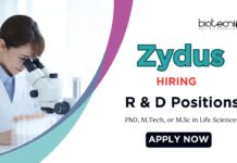 Latest Life Science Jobs at Zydus | Apply Now for the R&D Positions Latest Life Science Jobs at Zydus | Apply Now for the R&D Position