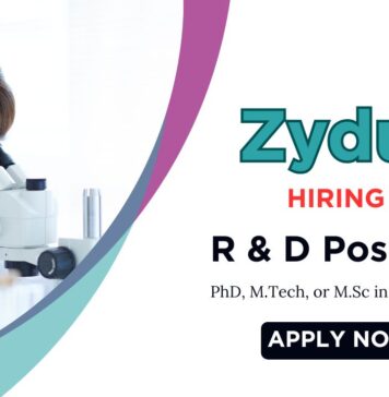 Latest Life Science Jobs at Zydus | Apply Now for the R&D Position