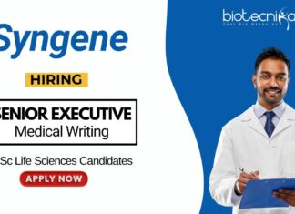 Latest Medical Writing Job at Syngene | MSc Life Science Graduates Apply Now