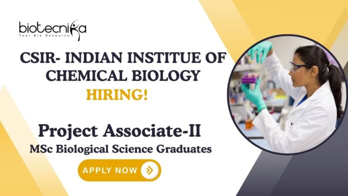 Latest Project Associate Jobs at IICB | MSc Biological Science Graduates Apply Now