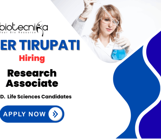 Latest Research Associate Jobs at IISER Tirupati | PhD Life Science Candidates Apply Now