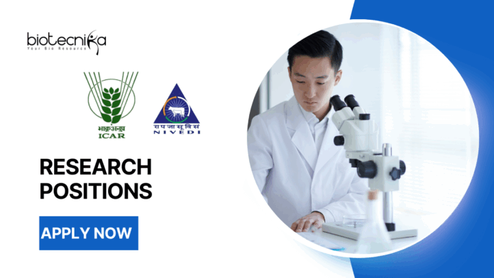 Latest Research Position Jobs at ICAR-NIVEDI | MSc Life Science Candidates Apply Now