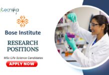 Latest Research Positions at Bose Institute | MSc Life Science Candidates Apply