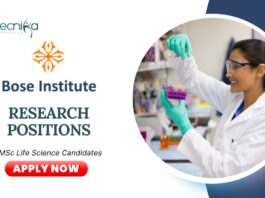 Latest Research Positions at Bose Institute | MSc Life Science Candidates Apply