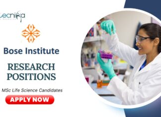 Latest Research Positions at Bose Institute | MSc Life Science Candidates Apply