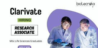 Life Science Job at Clarivate MSc Graduates Apply Now for the Research Associate Role