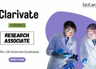 Life Science Job at Clarivate MSc Graduates Apply Now for the Research Associate Role