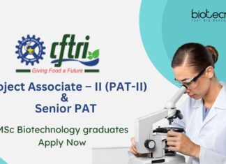 MSc Biotechnology Jobs At CFTRI | Apply Now For The Project Associate – II (PAT-II) & Senior PAT Roles