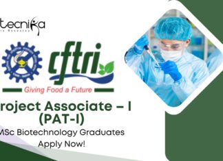MSc Biotechnology Jobs CFTRI | Apply Now For The Project Associate Role