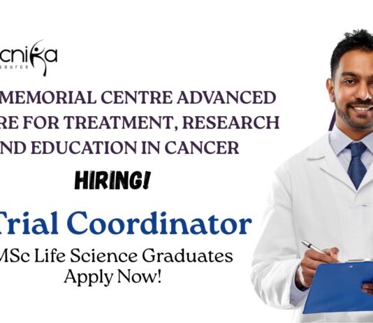 MSc Biotechnology Jobs at ACTREC | Apply Now For The Trial Coordinator Role