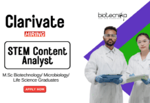 MSc Biotechnology Jobs at Clarivate Apply Now for the Associate STEM Content Analyst Role