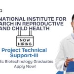 MSc Biotechnology Jobs at ICMR-NIRRCH | Apply Now For The Project Technical Support Role