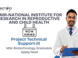 MSc Biotechnology Jobs at ICMR-NIRRCH | Apply Now For The Project Technical Support Role