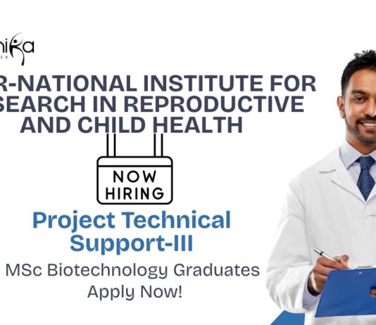 MSc Biotechnology Jobs at ICMR-NIRRCH | Apply Now For The Project Technical Support Role