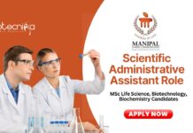 MSc Biotechnology Jobs at MAHE | Apply Now for Scientific Administrative Assistant Position