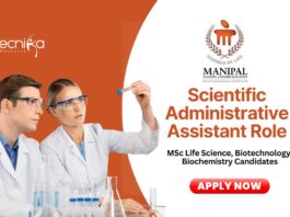 MSc Biotechnology Jobs at MAHE | Apply Now for Scientific Administrative Assistant Position