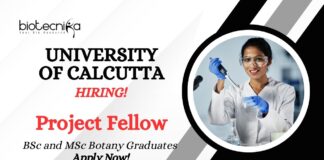 MSc Botany Jobs at University of Calcutta | Apply Now For The Walk-In Interview
