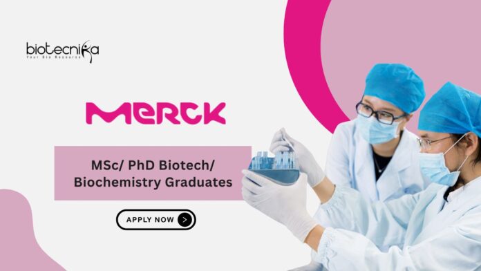 MSc Biotech Jobs at Merck - Apply Now for the Assistant Quality Control Role 