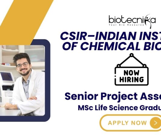 MSc Life Science Job at IICB | MSc Graduates Apply Now For The Senior Project Associate Role