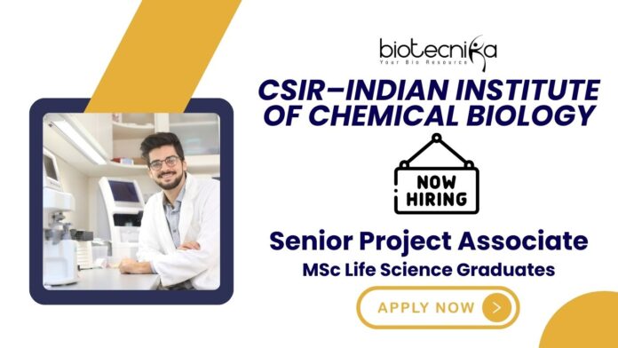 MSc Life Science Job at IICB | MSc Graduates Apply Now For The Senior Project Associate Role