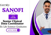 MSc Life Science Job at Sanofi | Apply Now For The Senior Clinical Data Coordinator Role