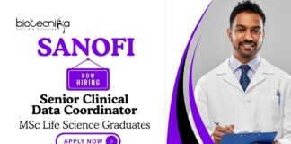 MSc Life Science Job at Sanofi | Apply Now For The Senior Clinical Data Coordinator Role