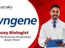 MSc Life Science Jobs Syngene | Apply Now For The Assay Biologist Role 