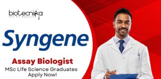 MSc Life Science Jobs Syngene | Apply Now For The Assay Biologist Role 