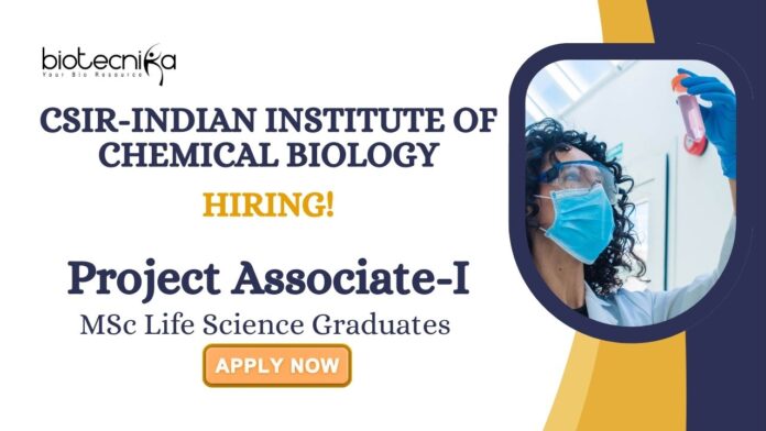 MSc Life Science Jobs at IICB | Apply Now For The Project Associate-I Role