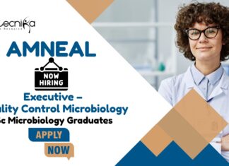 MSc Microbiology Jobs at Amneal | Apply Now For The Executive – Quality Control Microbiology Role
