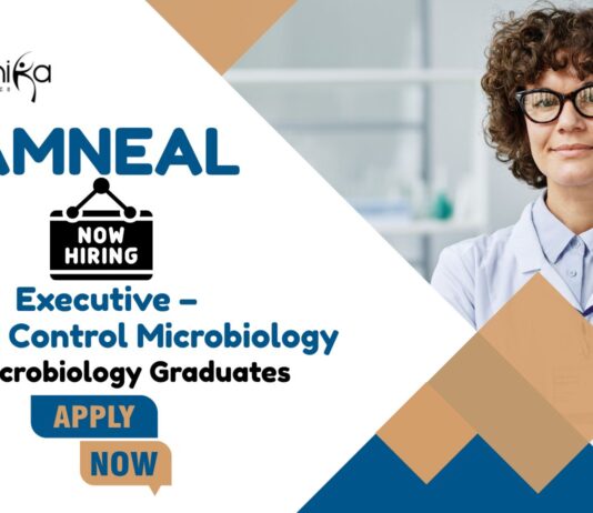 MSc Microbiology Jobs at Amneal | Apply Now For The Executive – Quality Control Microbiology Role
