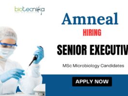 MSc Microbiology Jobs at Amneal | Apply Now for Senior Executive Position