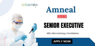 MSc Microbiology Jobs at Amneal | Apply Now for Senior Executive Position