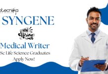 Medical Writer Jobs at Syngene | MSc Life Science Graduates Apply Now