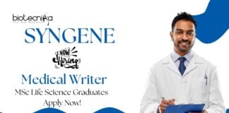 Medical Writer Jobs at Syngene | MSc Life Science Graduates Apply Now