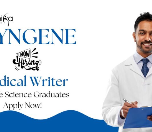 Medical Writer Jobs at Syngene | MSc Life Science Graduates Apply Now