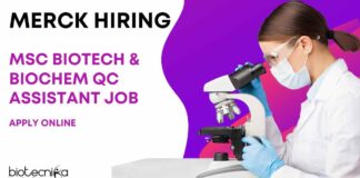MSc Biotech & Biochem Jobs