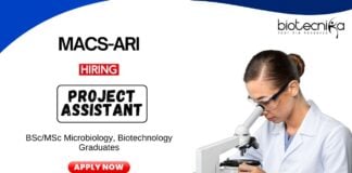 Microbiology Job at MACS-ARI BSc Graduates Apply Now for the Project Assistant Position