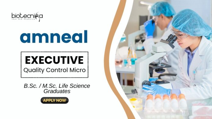 Microbiology Jobs at Amneal Pharmaceuticals BSc Graduates Apply Now for the Executive Role