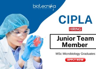Microbiology Jobs at Cipla MSc Graduates Apply Now for the Junior Team Member Role