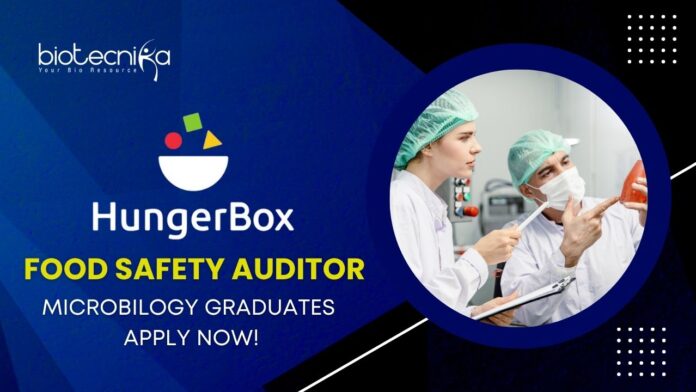 Microbiology Jobs at Hungerbox | Apply Now for Food Safety Auditor Role