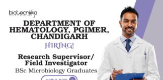 Microbiology Jobs at PGIMER | Apply Now For The Research Supervisor/Field Investigator Role