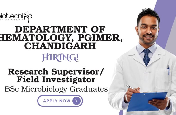 Microbiology Jobs at PGIMER | Apply Now For The Research Supervisor/Field Investigator Role