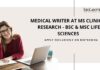 Life Science Medical Writing Jobs