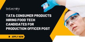 BTech Food Technology Jobs at Tata Consumer Products