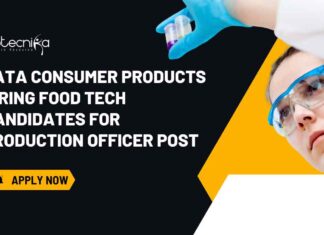 BTech Food Technology Jobs at Tata Consumer Products